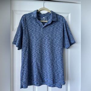 Tommy Bahama blue cotton polo shirt size large.